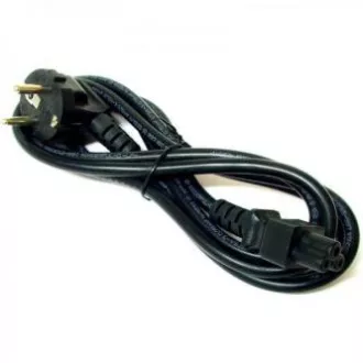 Cablu de retea alimentare 230V pentru notebook, CEE7 (priza) - C5, 2m, omologat VDE, negru, Logo, capac in forma de trifoi (MickeyM