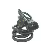 Cablu de retea prelungitor 230V, C13 - C14, 5m, omologat VDE, negru, Logo