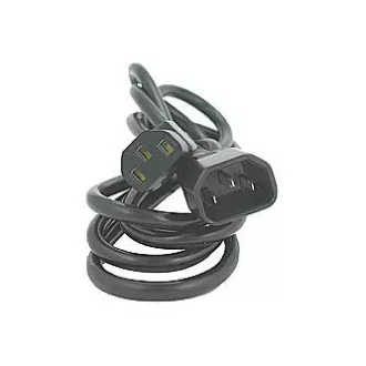 Cablu de retea prelungitor 230V, C13 - C14, 5m, omologat VDE, negru, Logo