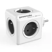 Priză split 240V, CEE7 (ștecher) - POWERCUBE, 0.1m, ORIGINAL, gri, POWERCUBE, 5 prize, sistem de siguranță pentru copii