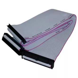 Cablu la date hard disk ATA 100, 1x ATA mamă - 2x ATA mamă, 0,45 m, 40 fire, ATA100, gri, Ambalare cu logo într-o pungă cu balama