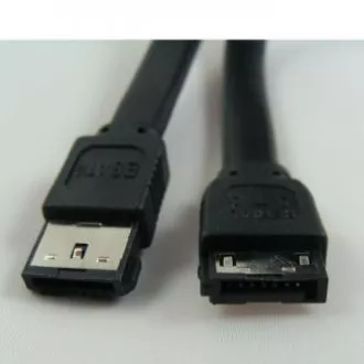 Cablu la hard disk de date, SATA tată - eSATA tată, 0,5 m, 6 Gb/s, negru, ambalat într-o pungă Cablu la hard disk de date, SATA tată - eSATA tată, 0,5 m, 6 Gb/s, negru, ambalat într-o pungă