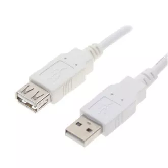 Cablu prelungitor USB (2.0), USB A tată - USB A mamă, 0,3 m, alb Cablu prelungitor USB (2.0), USB A tată - USB A mamă, 0,3 m, alb