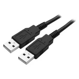 Cablu USB cu logo (2.0), USB A tată - USB A tată, 1,8 m, negru, blister, de mare viteză