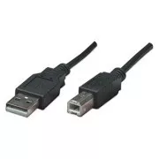 Cablu USB Logo (2.0), USB A tată - USB B tată, 1,8 m, blister