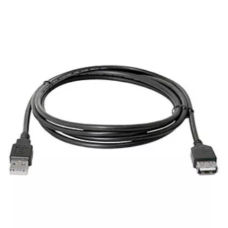 Cablu prelungitor USB Logo (2.0), USB A tată - USB A mamă, 1,8 m, negru