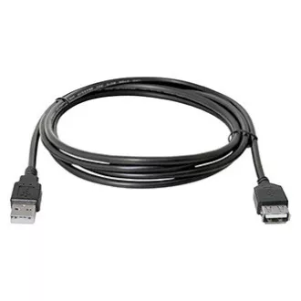 Cablu prelungitor USB Logo (2.0), USB A tată - USB A mamă, 1,8 m, negru, blister