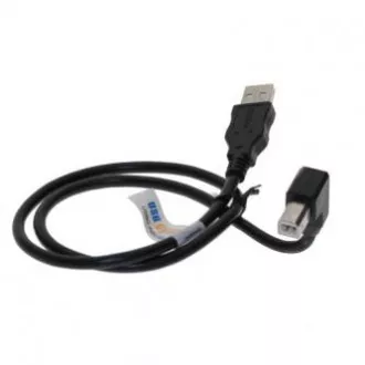 Cablu USB (2.0), USB A tată - USB B tată, 2m, îndoit 90°, negru