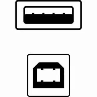 Cablu USB Logo (2.0), USB A tată - USB B tată, 3m, negru