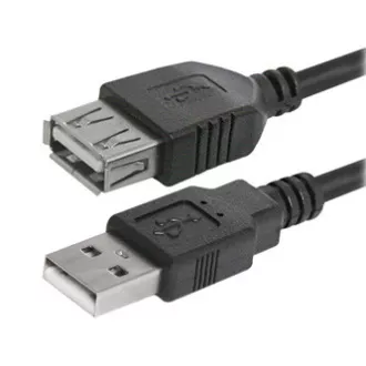 Cablu prelungitor USB Logo (2.0), USB A mascul - USB A femela, 3m, negru, blister