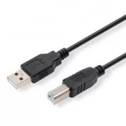 Cablu USB (2.0), USB A tată - USB B tată, 5m, negru