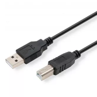 Cablu USB Logo (2.0), USB A tată - USB B tată, 5m, negru