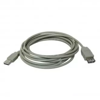 Cablu prelungitor USB (2.0), USB A tată - USB A mamă, 5m, gri