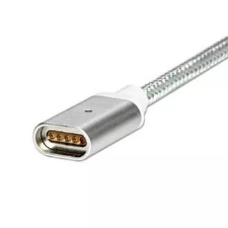 Cablu USB cu terminale (2.0), USB A tată - microUSB tată + Apple Lightning tată + USB C sam, 1m, rotund, împletit, argintiu,