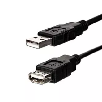 Cablu prelungitor USB Logo Economy (2.0), USB A tată - USB A mamă, 3m, negru