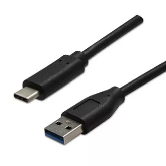 Cablu USB (3.2 gen 2), USB A tată - USB C tată, 1m, 10 Gb/s, 5V/3A, negru