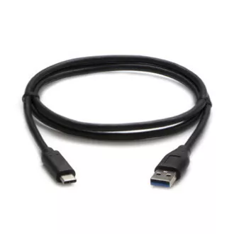 Cablu USB (3.2 gen 2), USB A tată - USB C tată, 1m, 10 Gb/s, 5V/3A, negru