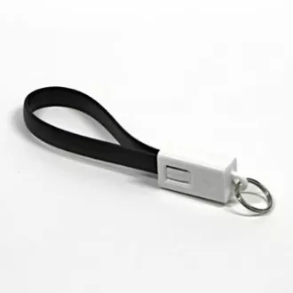 Cablu USB (2.0), USB A tată - microUSB tată, 49160, 0,2 m, negru, breloc, REDUCERE