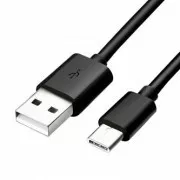 Cablu USB cu logo (2.0), USB A tată - USB C tată, 1m, negru, blister, RETAIL