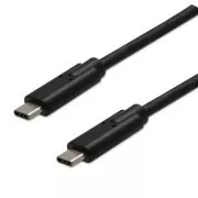 Cablu USB (3.2 gen 2), USB C tată - USB C tată, 1m, 10 Gb/s, 5V/3A, negru, PREVÂNZARE