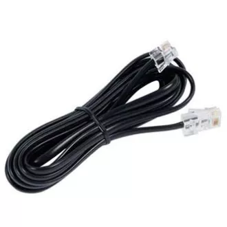 Cablu telefonic 4 fire, RJ11 tată - RJ45 tată, 3 m, plat, negru, pentru modem ADSL, economic