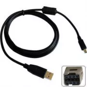 Cablu USB cu logo (2.0), USB A tată - 8-pini tată, 26726, 1,8 m, negru, MINOLTA, CONDUCTE
