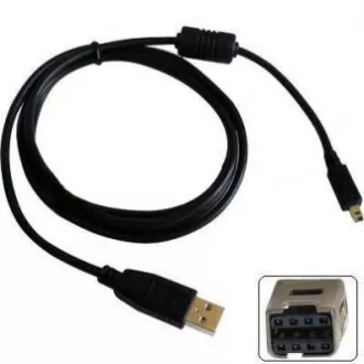 Cablu USB cu logo (2.0), USB A tată - 8-pini tată, 31179, 1,8 m, negru, blister, MINOLTA