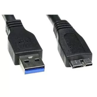 Cablu USB Logo (3.0), USB A tată - USB micro B tată, 2m, negru, blister