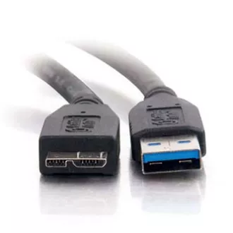 Cablu USB Logo (3.0), USB A tată - USB micro B tată, 2m, negru, blister