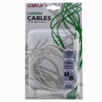 Cablu USB cu logo (2.0), USB A tată - 4 pini tată, 1,8 m, negru, blister, FUJI