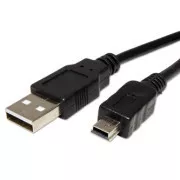 Cablu USB (2.0), USB A tată - miniUSB tată, 1m, negru
