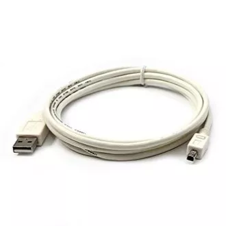 Cablu USB cu logo (2.0), USB A mascul - USB A mascul cu 4 pini, 1.8m, alb, blister, MITSUMI, SUPREME