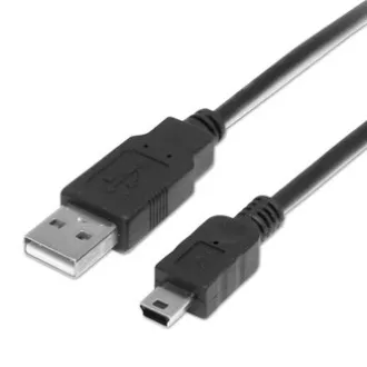 Cablu USB (2.0), USB A tată - miniUSB tată, 1,8 m, negru