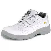 Pantofi jos LINDEN O1 ESD, perforat, alb, marime