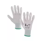 Mănuși SOLO, înmuiate în poliuretan, albe, mărime