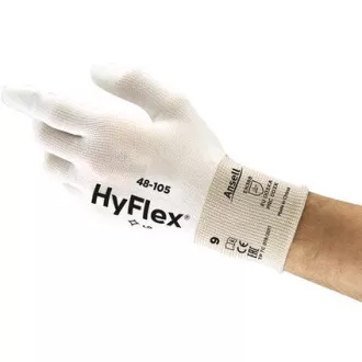 Mănuși acoperite ANSELL HYFLEX 48-105, albe, mărime