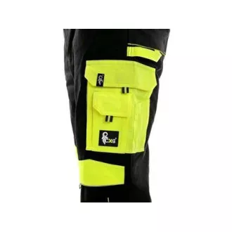 Pantaloni în talie CXS SIRIUS BRIGHTON, negru-galben, mărime
