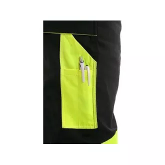 Pantaloni în talie CXS SIRIUS BRIGHTON, negru-galben, mărime