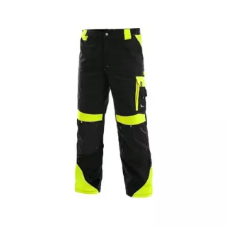 Pantaloni în talie CXS SIRIUS BRIGHTON, 170-176cm, negru-galben, mărime