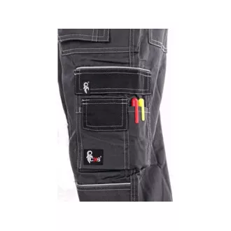 Pantaloni în talie CXS ORION TEODOR PLUS, bărbați, gri-negru, mărime
