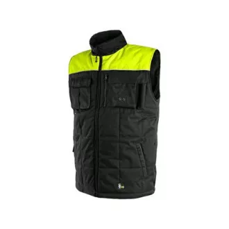 Vesta de iarna barbati SEATTLE, fleece, negru-galben, marime