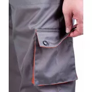 Pantaloni DESMAN cu talie gri / portocaliu
