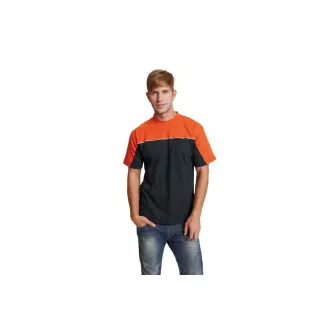 Tricou EMERTON negru / portocaliu