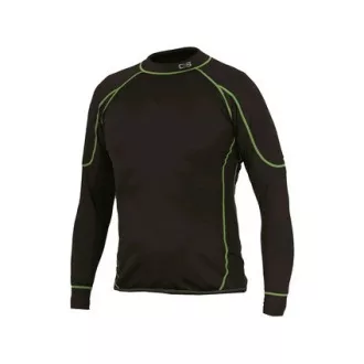Tricou funcțional pentru copii REWARD, dl. maneca, negru-verde, marimea 1