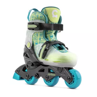 Patine cu role pentru copii Cariboo Step One, albastru-verde