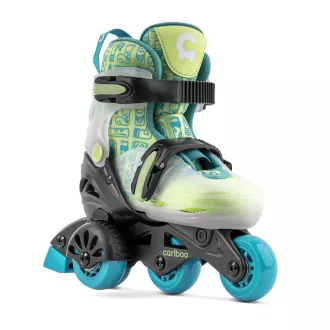 Patine cu role pentru copii Cariboo Step One, albastru-verde