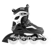 Patine cu rotile Movino Cruzer B3 LED - albe