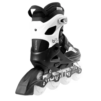 Patine cu rotile Movino Cruzer B3 LED - albe