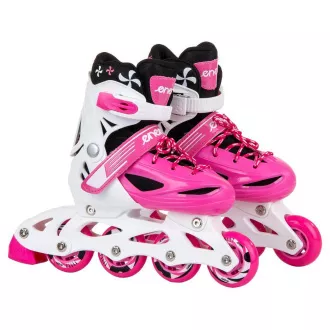Patine cu rotile 4in1 Enero KIDS - roz-alb