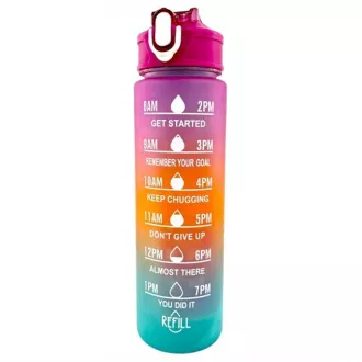 Sticlă sport motivațională 3 în 1, 2000 ml + 900 ml + 300 ml